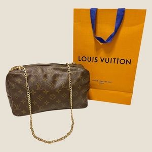 Authentic Louis Vuitton Monogram Trousse Toilette 28 Cosmetic Pouch